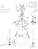 Iwata 04017440 V-образное уплотнение, наружный адаптер красконагнетательного бака PET 10MN / 30MN / 50MN