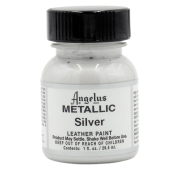 Краска для кожи и ткани Angelus Leather Metallic Paint 732-01-150 Silver, 29,5 мл