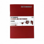 Sketchmarker Скетчбук Marker, 160 г/м2, 16 листов, 15x21 см, мягкая обложка, вишня