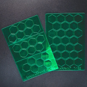 MiniWarPaint Трафарет окрасочный шестиугольники, размер XL, 8 мм