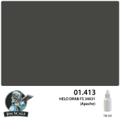 Краска акриловая Jim Scale 01.413 цвет HELO DRAB FS 34031 (Apache), 18 мл
