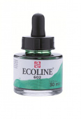 Акварель жидкая Ecoline банка 30 мл №602 Deep green (Зеленый насыщенный)