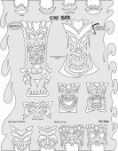 Трафарет Artool TIKI BAR STENCIL (FH TM 4)