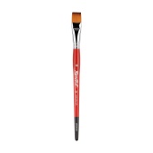 Кисть Roubloff серии restyle 1S24 №18 синтетика, имитация волос сибирского колонка, плоская, короткая ручка