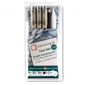 Набор Sakura Zentangle 10 предм.: линеры, растушевка, карандаш, бумага