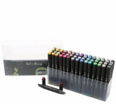 Набор спиртовых двусторонних Sketch маркеров Fat&Skinny основные цвета, 60 шт.