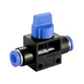 Pegas Прямой фитинг цанговый с краном 12 мм-10 мм