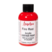 Краска для кожи и ткани Angelus Leather Acrylic Paint 185 Fire Red, 118 мл