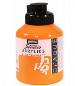 Краска акриловая Pebeo Studio Acrylics, 500 мл, цвет кадмий оранжевый