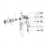 Штифт воздушного клапана (№11) для краскопультов Iwata Kiwami4/Wider4/Wider1
