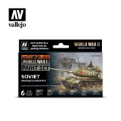 70202 Vallejo Набор красок Model Color Set – WWII Soviet Armour & Infantry (6 цветов)