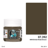 Краска спиртовая Jim Scale, цвет WWI British Khaki Brown, 10 мл