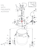 Iwata 04017450 Уплотнительное кольцо красконагнетательного бака PET 10MN / 30MN / 50MN