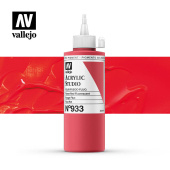 Краска Vallejo Acrylic Studio #933 Fluorescent Flame Red (Огненно-красный флуоресцентный), 200 мл
