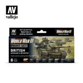 70222 Vallejo Набор красок Model Color Set – WWIII British Armour & Infantry (8 цветов)