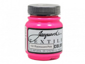 Нерастекающаяся краска по светлым тканям Jacquard Textile Colors цвет розовый флуо 153