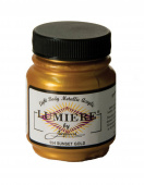 Нерастекающаяся металлическая краска по тканям Jacquard Lumiere золотой закат солнца 67 мл