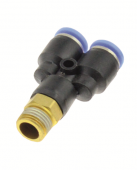 Pegas Фитинг цанговый У-образный, наружная резьба 1/4", диаметр 10 мм