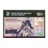 Большой набор акриловых красок Jim Scale 02.354 “Аниме” (10 фл. по 18 мл)