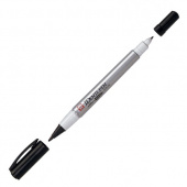Маркер Sakura Identi-Pen на спиртовой основе двухсторонний черный (0.4/1.0 мм)