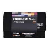 Набор маркеров Finecolour Sketch 'Архитектура' (24 шт. в пенале)