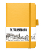 Sketchmarker Блокнот для зарисовок 140 г/кв. м, 80 л, 9*14 см, твердая обложка, оранжевый
