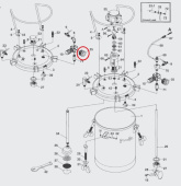 Iwata 04016190 Манометр для красконагнетательного бака серии PET