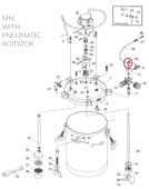 Iwata 04018110 Регулятор скорости красконагнетательного бака PET 10MN / 30MN / 50MN