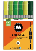 Набор маркеров Molotow ONE4ALL Acrylic Twin Green Set (6 шт.)