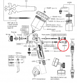 SATA 58875 Шток регулятора подачи воздуха для Minijet 3 HVLP
