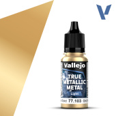 77103 Краска Vallejo True Metallic Metal - Imperial Gold Light (имперское золото), 18 мл