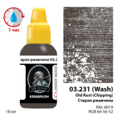 Краска акриловая Jim Scale 03.231 цвет Старая ржавчина / Old Rust (Chipping), 18 мл