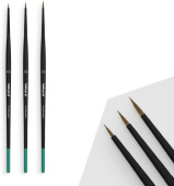 Набор кистей Vallejo Pro Modeler Design Set (4/0, 3/0, 2/0) из натурального волоса
