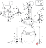 Iwata 04019040 Болт красконагнетательного бака PET 10MN / 30MN / 50MN