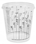 Интерколор Емкость пластиковая для смешивания красок 2,3 л, 200 шт.
