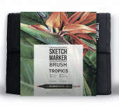 Набор маркеров Sketchmarker Brush Tropics (36 шт. + сумка-органайзер)