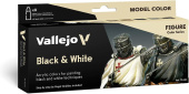 70151 Набор красок Vallejo Black & Whites (8 цветов)