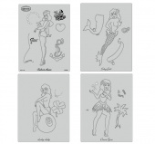 Трафарет Artool FREEHAND SAILOR GIRLIES 1 (FH SG 1)