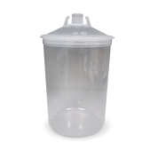 JETA PRO 596606 Одноразовый пластиковый бачок 190 мкм 800 мл с крышкой и ситечком JPPS, 50 шт.