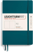 Leuchtturm1917 Записная книжка Leuchtturm A5 (нелинованная), 123 стр., мягкая обложка, цвет тихоокеанский зеленый