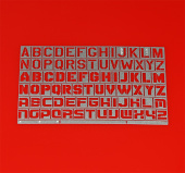 JAS 3811 Трафарет буквы латинского алфавита 78 символов