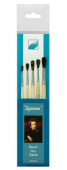 Набор кистей Альбатрос "Художник" (5 шт.), круглые, из волоса белки, в блистере