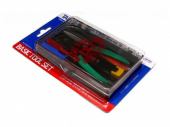 Tamiya 74016 Набор: кусачки-бокорезы, угловой пинцет, отвертки "+" и "-", ножик, пилка