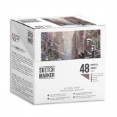 Набор маркеров Sketchmarker 48 ROYAL GRAY (48 шт. в пластиковом кейсе)