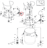 Iwata 04016190 Манометр для красконагнетательного бака серии PET