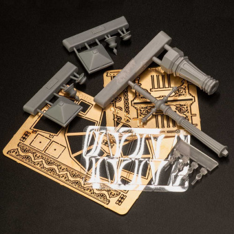 MiniWarPaint Столб фонарный "чугунный" 1-2 фонаря, размер M