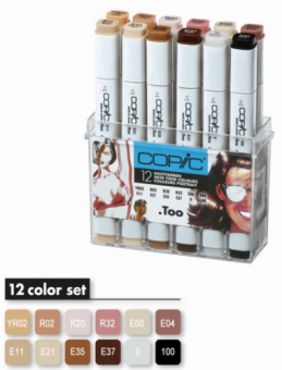 Набор маркеров Copic Classic Skin Colours (12 шт. в пластиковой упаковке)