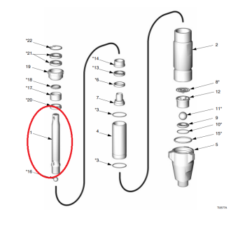 Graco 246689 Шток гидроцилиндра насоса