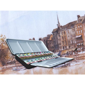 Набор акварельных красок Old Holland 24 кюветы в металлическом пенале