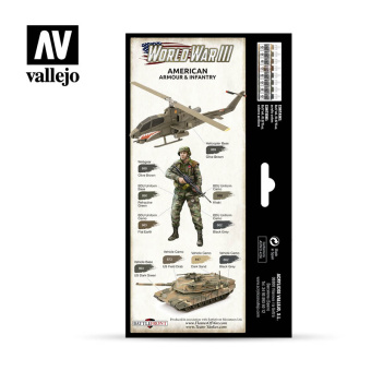 70220 Vallejo Набор красок Model Color Set – WWIII American Armour & Infantry